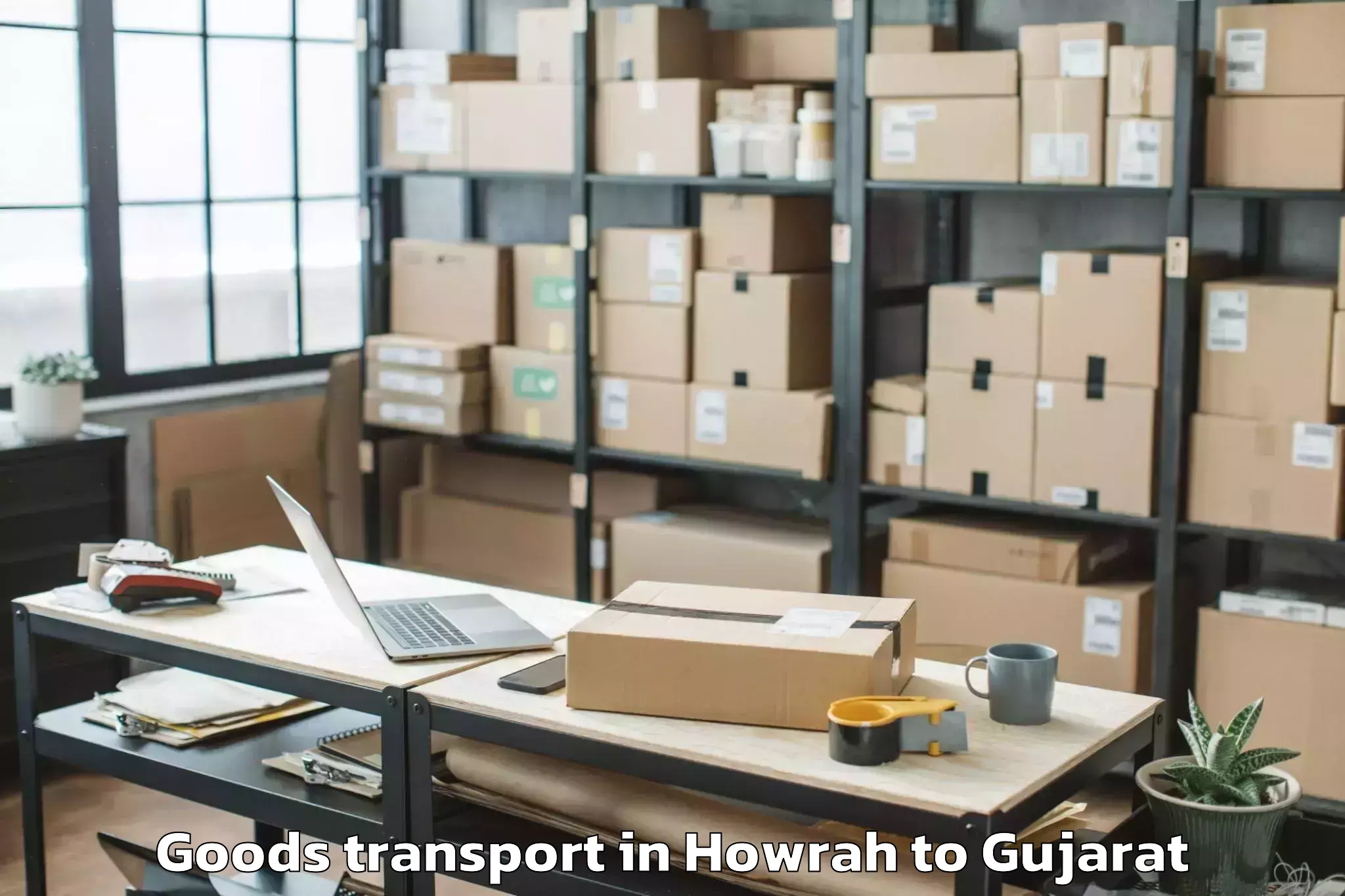 Get Howrah to Palitana Goods Transport